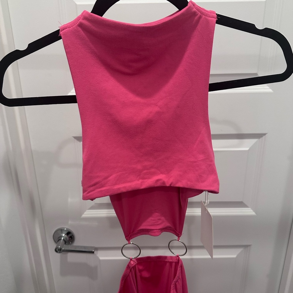 Boohoo Pink Cut-Out Maxi Dress - Picture 3 of 4